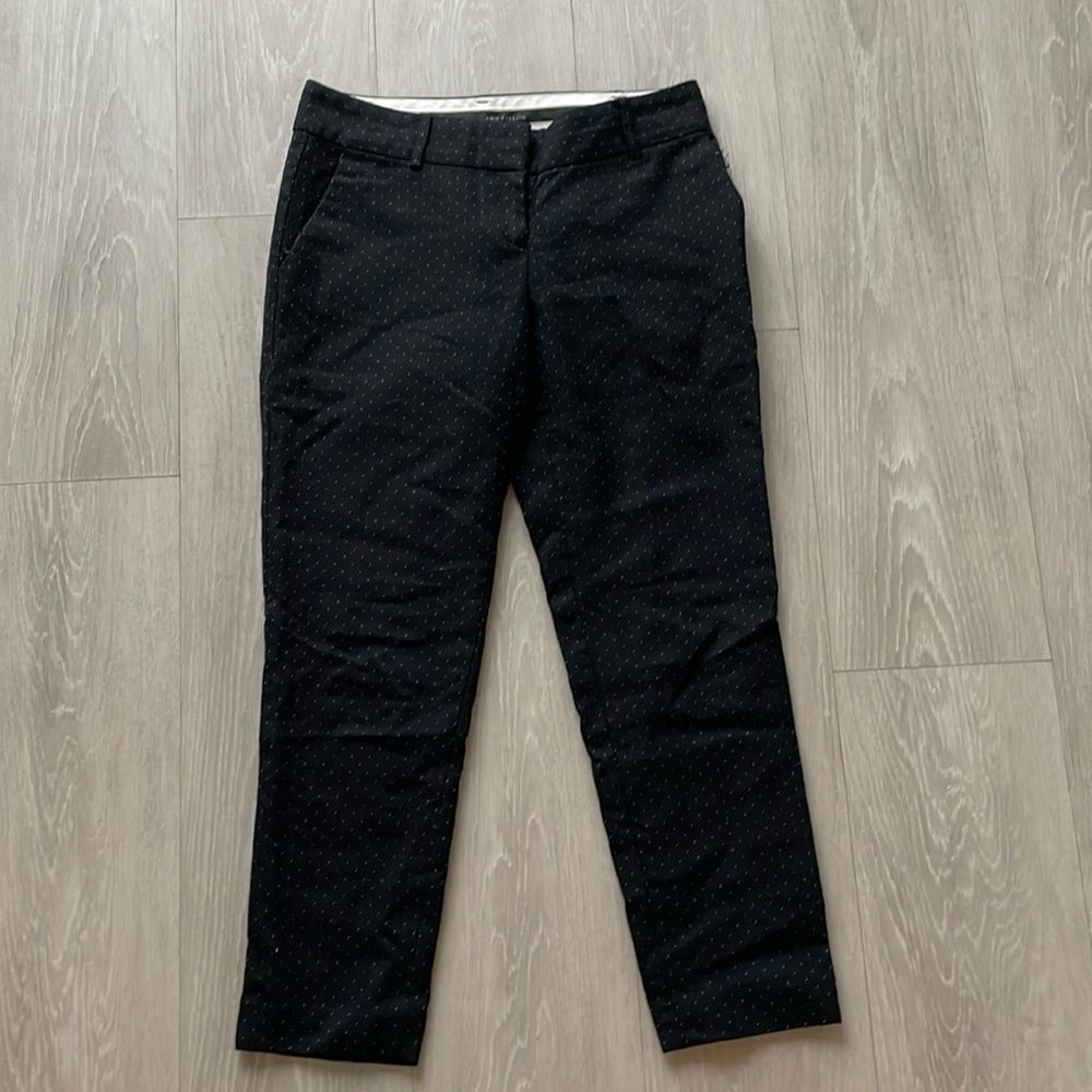 Ann Taylor pant - black with tiny white accents